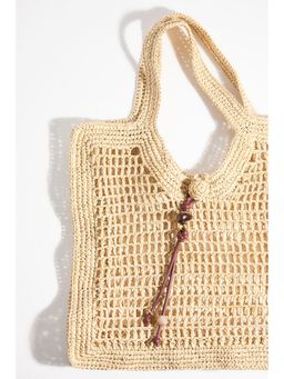 H&M - Women Beige Straw tote bag
