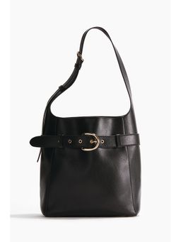 H&M - Women Black Strap-detail tote bag