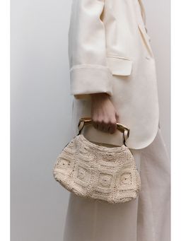 H&M - Women Beige Metal-handle handbag