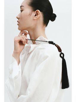 H&M - Women Black Tasselled bag charm