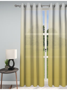 GM - Ombre Sheer Curtains 7 Feet Yellow Shades Curtain