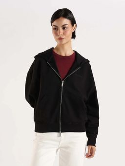 Calvin Klein - Black Solid Full Sleeves Sweatshirt