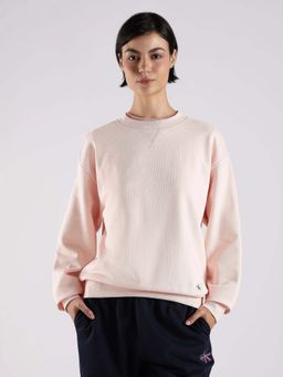 Calvin Klein - Pink Solid Full Sleeves Sweatshirt