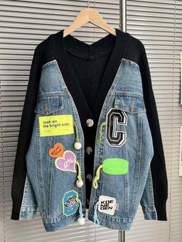 MISS MOSA BY AKANKSHA - Blue Textured Full Sleeves Jacket