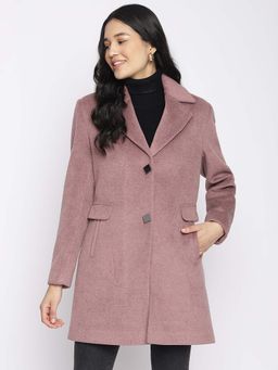 Latin Quarters - Pink Textured Full Sleeves Coat