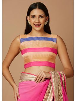 SALWAR STUDIO - Women's Multi Woven Design Stitched Blouse