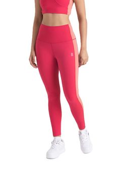Hunnit - Pink Epic Pop 7/8 High Waist Stretchable Leggings for Women