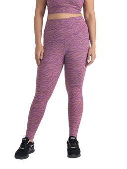 Hunnit - Mauve Safari Chic 7/8 High Waist 4 Way Stretchable Leggings for Women