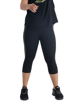 Hunnit - Black Yin Yang 3/4 High Waist Women Capri Leggings
