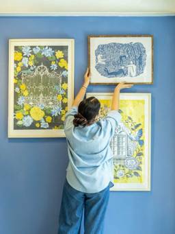 Freedom Tree - Fragrant Fields Indigo Wall Art With Acrylic Frame