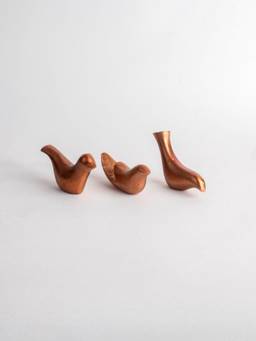 Freedom Tree - Birdies Rose Gold Metal Figurines