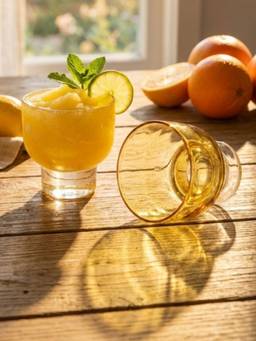 Freedom Tree - Flare Yellow Glass Cocktail Glasses (260ml)