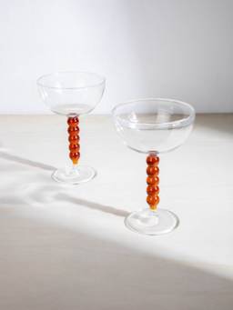 Freedom Tree - Doozy Dots Amber Glass Wine Glass (300ml)