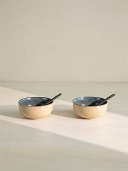 Freedom Tree - Soma Beige Ceramic Soup Bowl With Spoon (350ml)