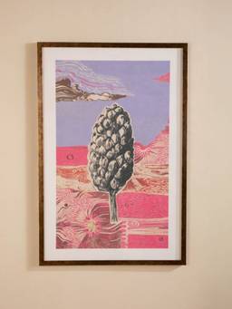 Freedom Tree - Seed Pink Wall Art With Acrylic Frame