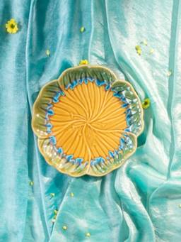 Freedom Tree - Hibiscus Flame Green Ceramic Dinner Plate (180ml)