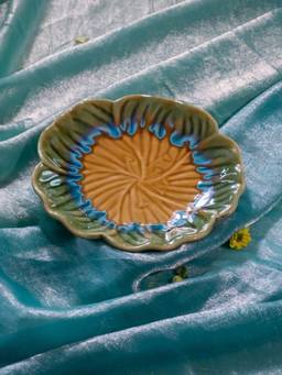 Freedom Tree - Hibiscus Flame Green Ceramic Side Plate (190ml)