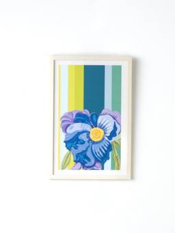 Freedom Tree - Himalayan Blue Poppy Multi-Coloured Wall Art With Acrylic Frame