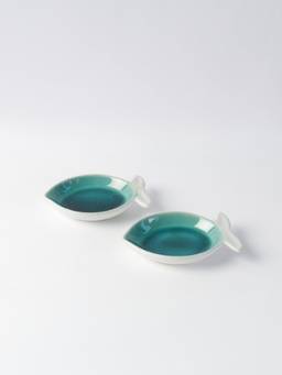 Freedom Tree - Fish Emerald Green Ceramic Snack Plate (50ml)