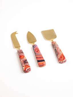 Freedom Tree - Earth Core Mineral Red Steel & Enamel Cheese Server