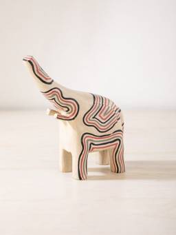 Freedom Tree - Nomad Trumpeter Washed White Mango Wood Figurine Showpiece