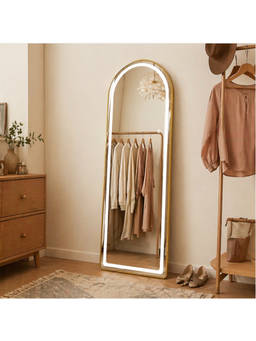 The Artment - Unbreakable Gold Halo Arch Floor Mirror