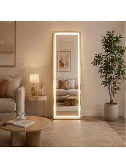 The Artment - Unbreakable Gold Halo Square Floor Mirror