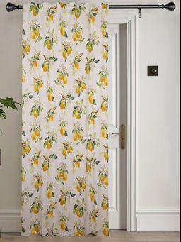 Jamio FIrati - White Lemon and Bird Print Single Curtain