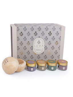 SEVA HOME - Multi-Color Pavitra Dhoop Daani Incense Burner Gift Set