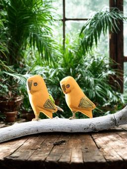 Revive Home - Orange Bright Owl Figurines (Pack of 2)