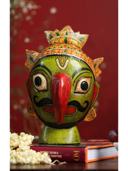 Revive Home - Green Hand Painted Garuda Figurine