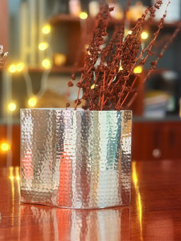 Revive Home - Silver Metal Muse Vase