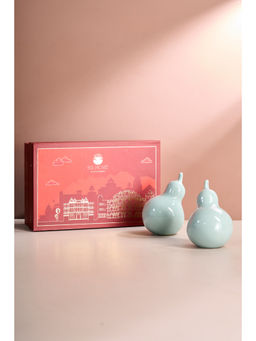 SG Home - Green Indi Ceramic Pear Decor Accents Gift Set
