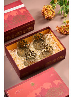 SG Home - Indi Gold Tree Metal Votives Candle Holders (Pack of 4)