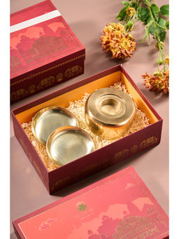 SG Home - Gold 3 Piece Indi Amber Hearth Ensemble Gift Set
