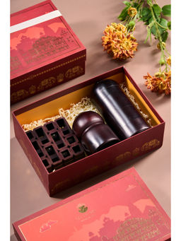 SG Home - Brown 6 Piece Indi Meredian Bud Vase & Coaster Gift Set