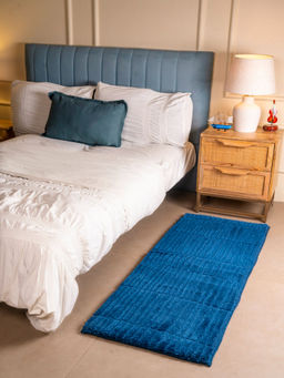 RALIA HOMES - Blue The Breeze Foam Padded Striped Runner
