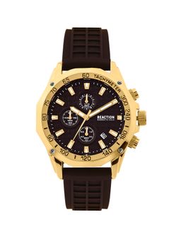 Reaction Kenneth Cole - Brown Round Dial Chronograph Watch for Men-KRWGO0070704