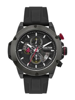 Reaction Kenneth Cole - Black Round Dial Chronograph Watch For Men-KRWGO0071101