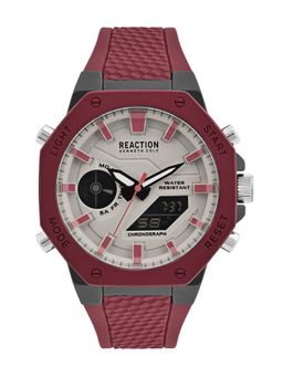 Reaction Kenneth Cole - Grey Round Dial Multi Function Watch For Men-KRWGP0069107