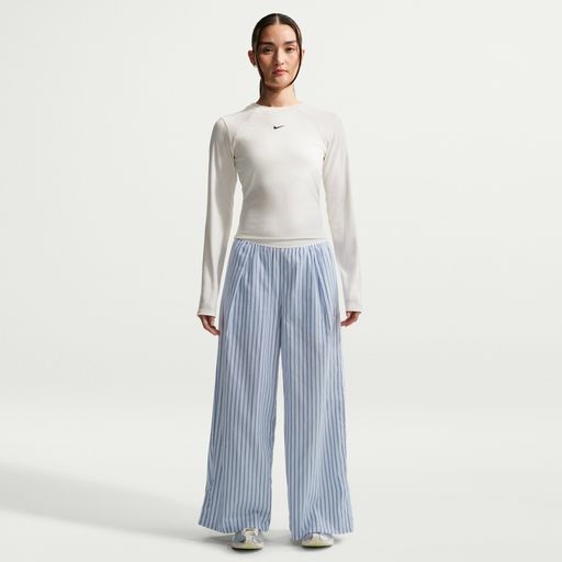 Nike Sportswear Chill Poplin - Women's Loose Mid-Rise Woven Striped Trousers