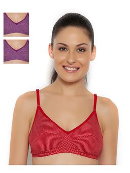Floret - Pack Of 3 Printed T Shirt Bra - Multi-Color