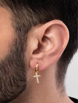ORIONZ - Cross Drop Earrings For Men