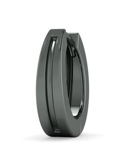 ORIONZ - Axis Groove Black Hoop Earring