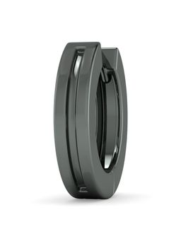 ORIONZ - Bold Groove Black Hoop Earring