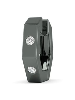 ORIONZ - Hexa Diamond Black Hoop Earring