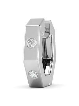 ORIONZ - Hexa Diamond White Hoop Earring