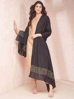 Fabindia - Black Cotton Chikankari Dupatta