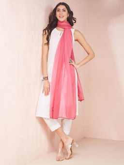 Fabindia - Pink Cotton Silk Dupatta