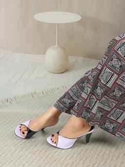 ELLE - Lavender Round Toe Women Heels